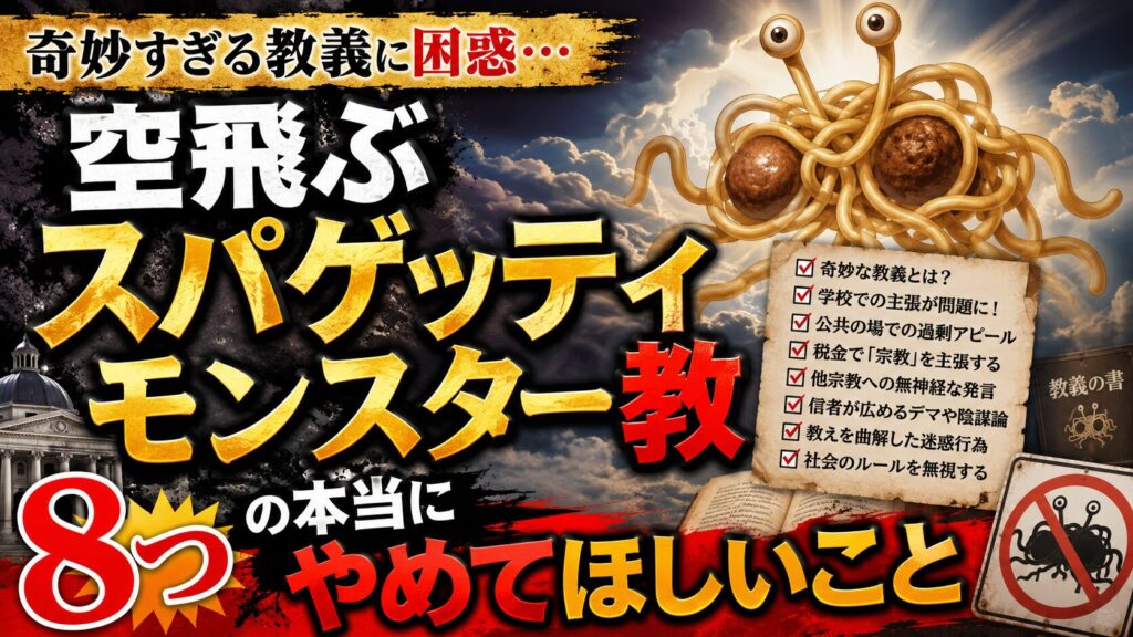 【2026年版】空飛ぶスパゲッティモンスター教 8つの本当にやめてほしいこと
