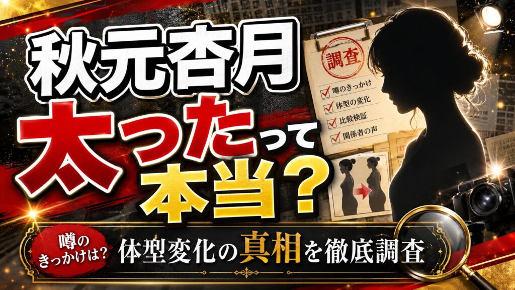 秋元杏月が太ったのは本当か？噂のきっかけと体型変化の真相を徹底調査