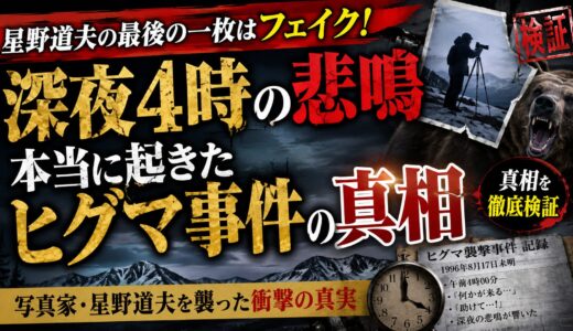 星野道夫の最後の一枚はフェイク！深夜4時の悲鳴と本当に起きたヒグマ事件の真相