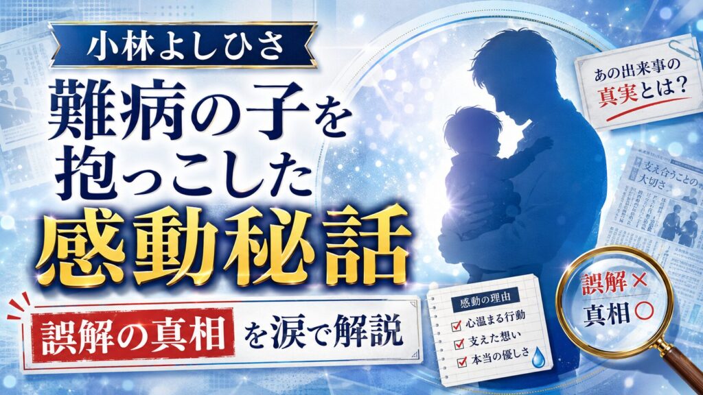 小林よしひさが難病の子を抱っこした感動のエピソード|誤解の真相を涙で解説